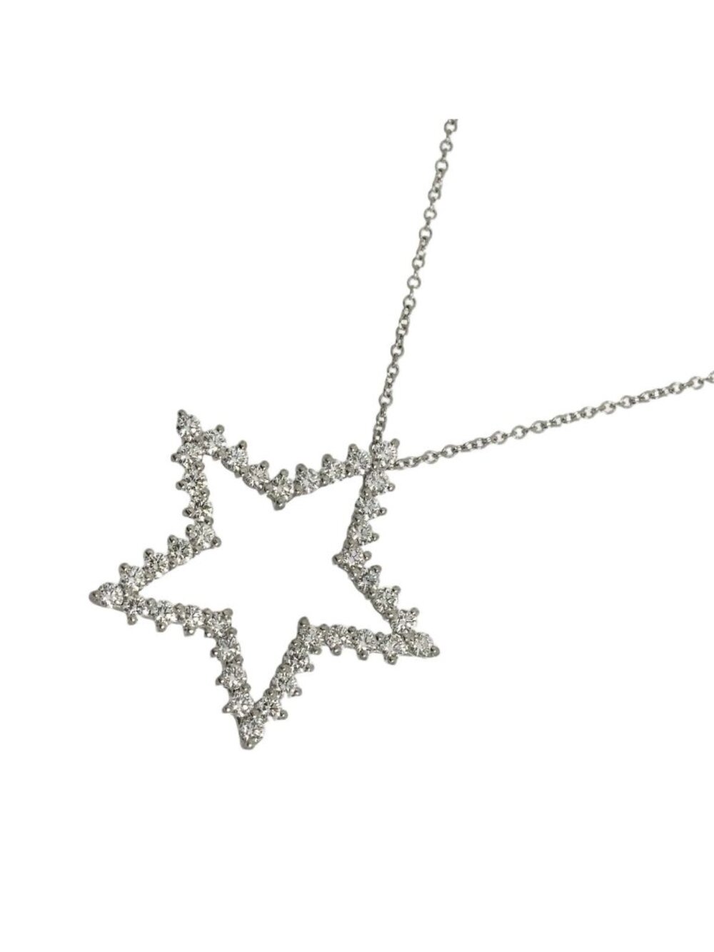 Tiffany & Co Star Diamond Necklace 40 Platinum